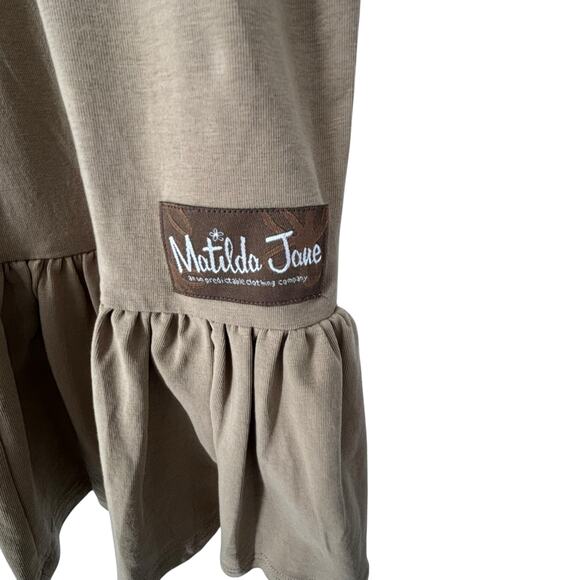 Matilda Jane Ruffle Bottom Pants XS Beige New With Tags Pull On Stretch - Picture 6 of 9